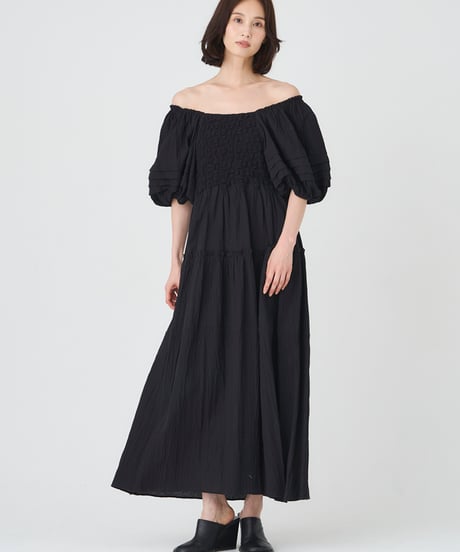 SMOCKING CHECK DRESS