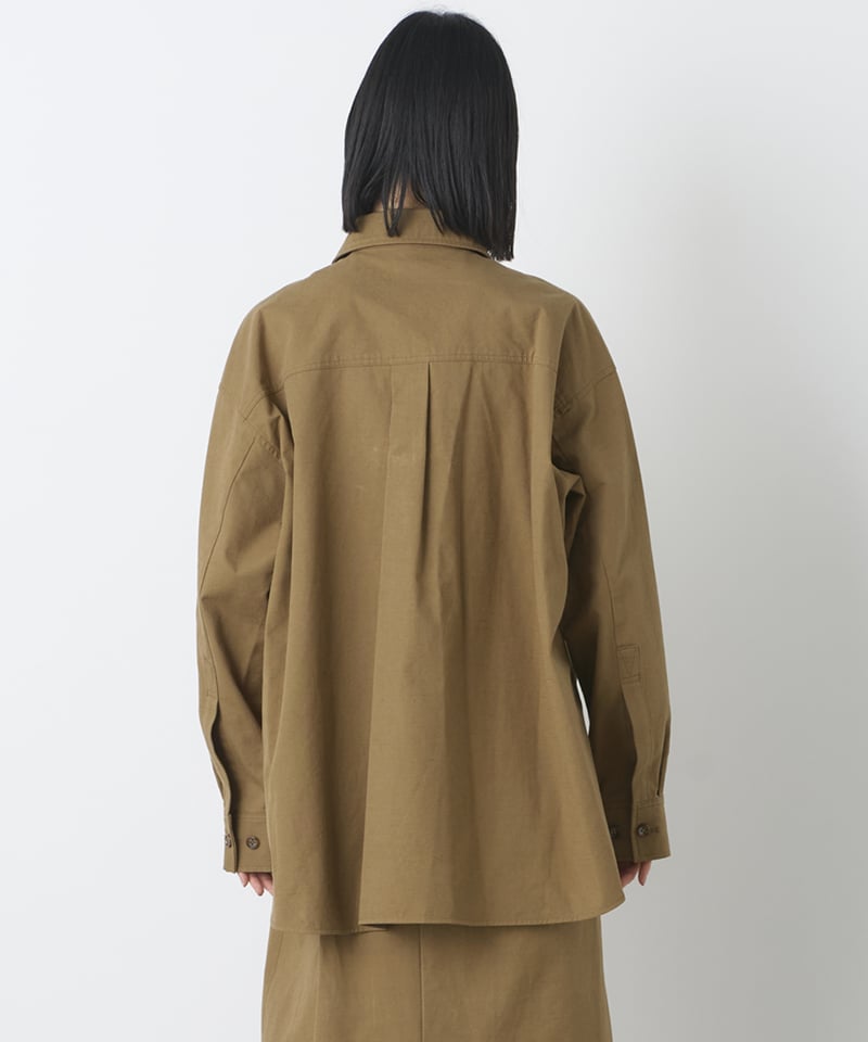 ORGANIC SILK SLUB WASHER SHIRT JACKET | venit