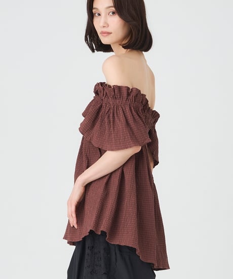 SHRINK CHECK BLOUSE
