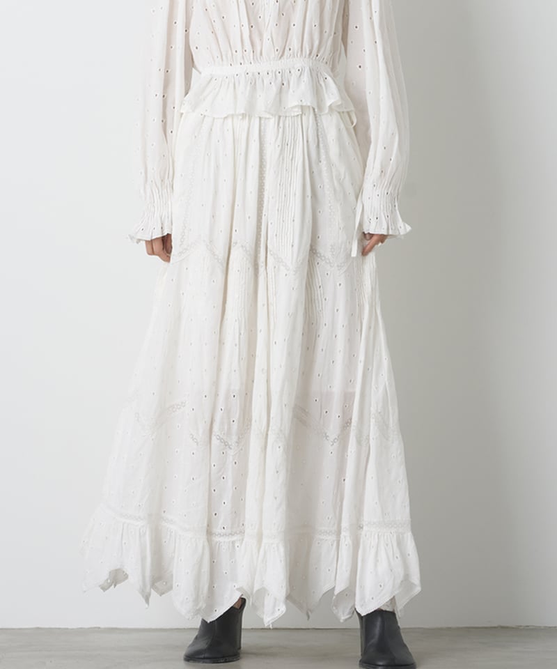 COTTON RAYON VINTAGE LACE SKIRT | venit