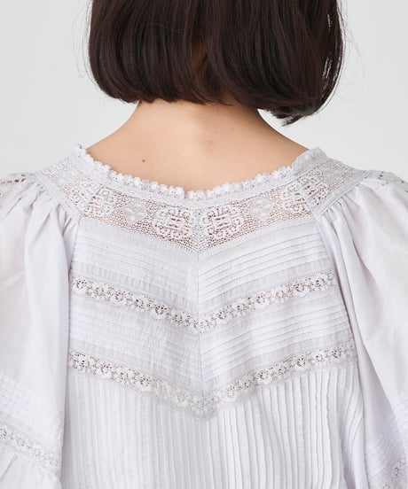 SILK COTTON LACE EMBROIDERY  BLOUSE