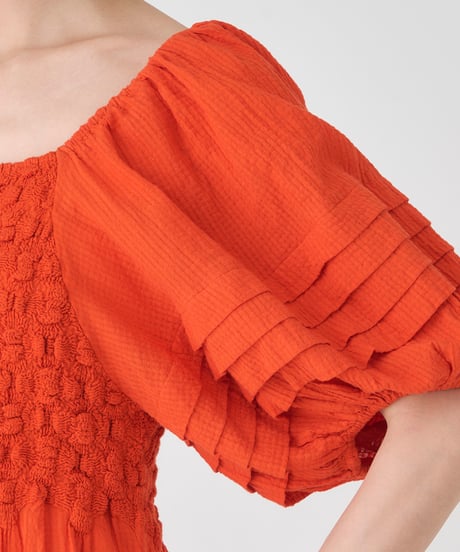 SMOCKING CHECK DRESS