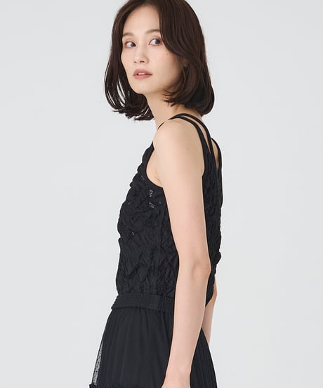 WAVE　DOT TULLE　TANK TOP