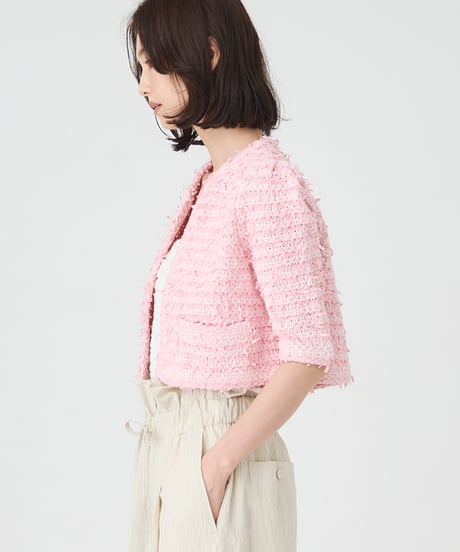 TAPE YARN KNIT JACKET
