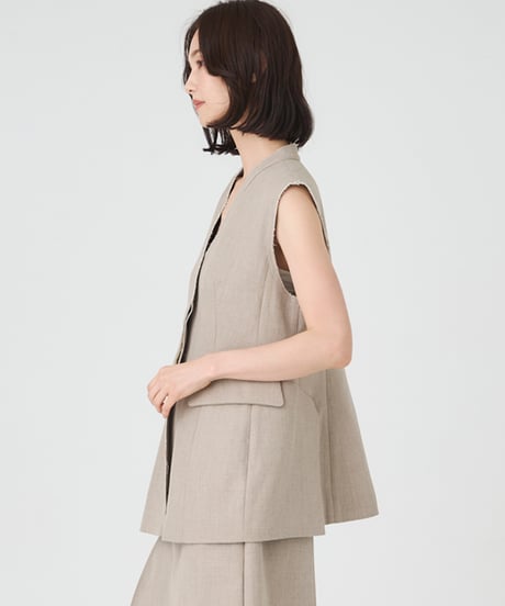 LINEN-LIKE COTTONDOUBLE WEAVE JACKET
