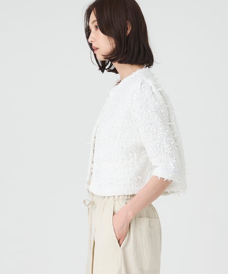 TAPE YARN KNIT JACKET