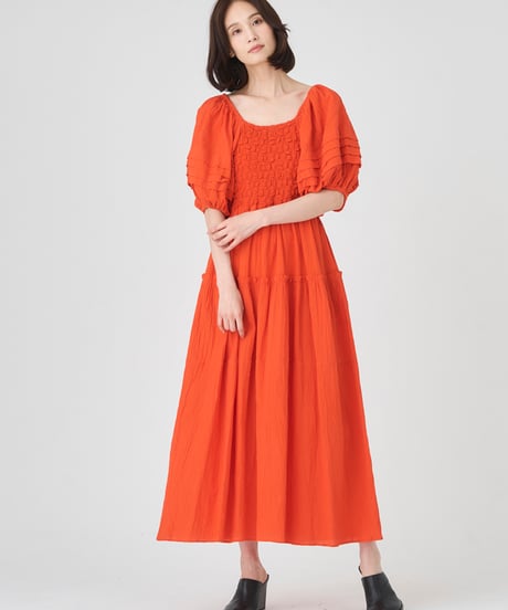 SMOCKING CHECK DRESS