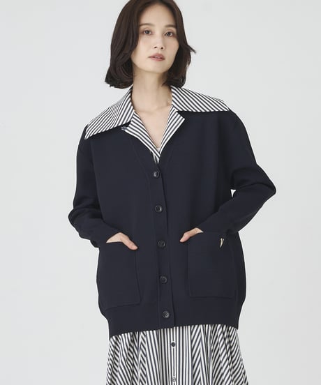 HIGH TWIST KNIT　 襟付きCARDIGAN