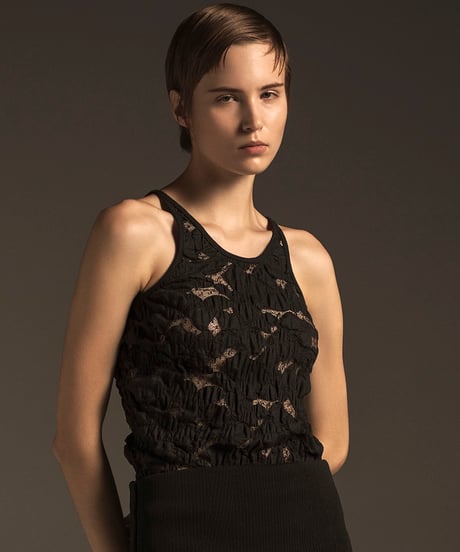 WAVE　DOT TULLE　TANK TOP