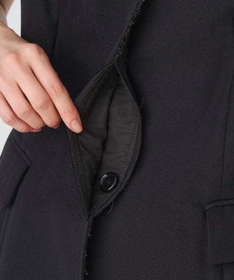 LINEN-LIKE COTTONDOUBLE WEAVE JACKET