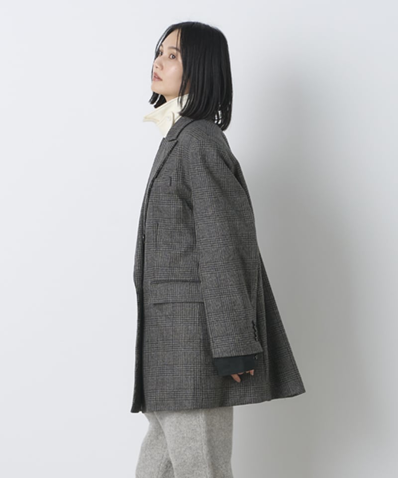 CHECK WIDE JACKET | venit