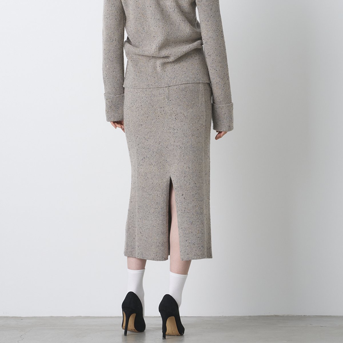 Rene♡Tweed Tight Long Skirt ♡ダークネイビーMIX Rene♡Tweed Tight