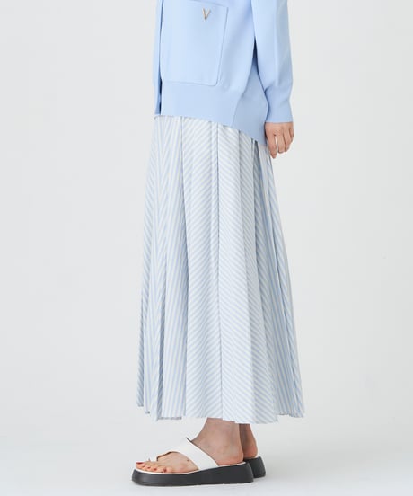 COTTON CUPRA STRIPE SKIRT