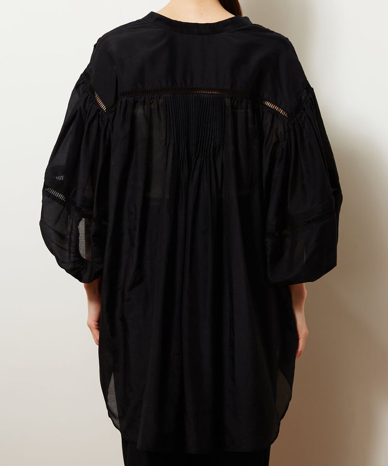 SILK COTTON PINTUCK BLOUSE | venit