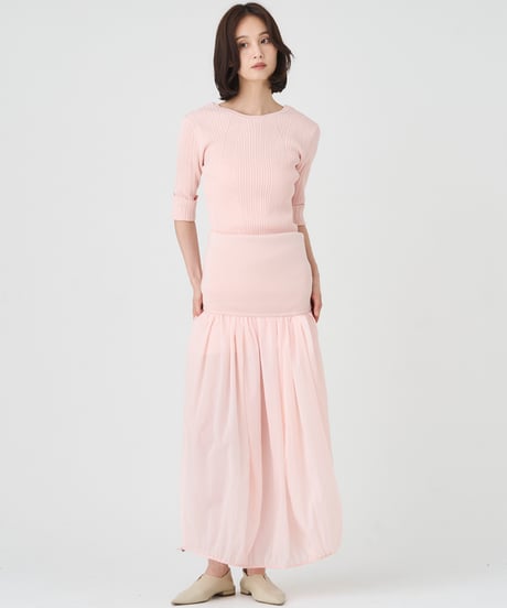 ACETATE COTTON RIB　 TUBE TOP DRESS