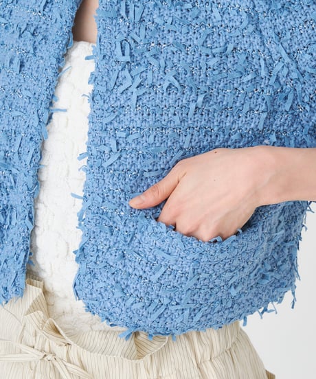 TAPE YARN KNIT JACKET