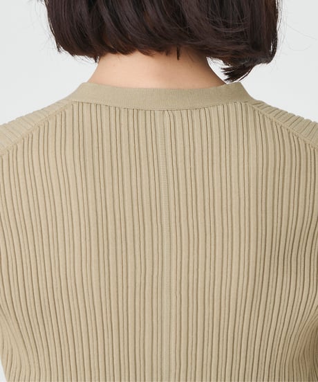 ACETATE COTTON RIB　 CARDIGAN