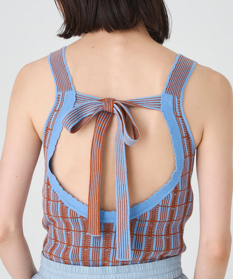 RETRO JACQUARD KNIT　TANK TOP