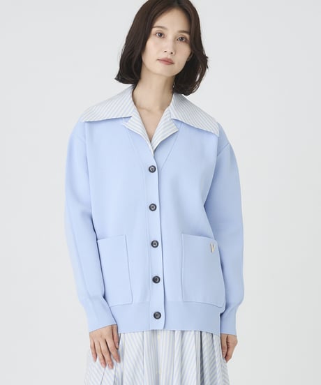 HIGH TWIST KNIT　 襟付きCARDIGAN