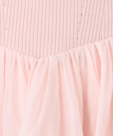 ACETATE COTTON RIB　 TUBE TOP DRESS