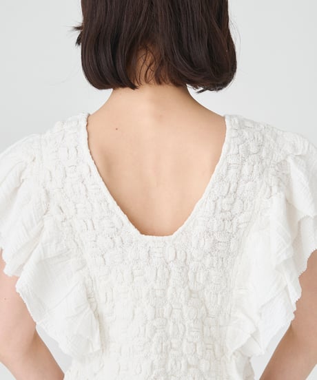 SMOCKING CHECK BLOUSE