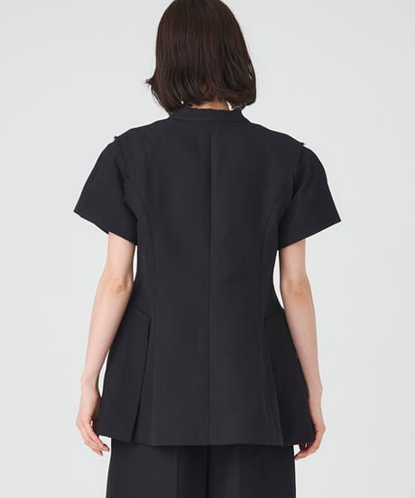 LINEN-LIKE COTTONDOUBLE WEAVE JACKET