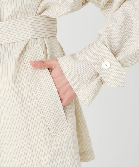 RECYCLENYLON×RAYON SHORT TRENCH COAT