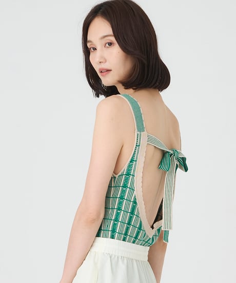 RETRO JACQUARD KNIT　TANK TOP