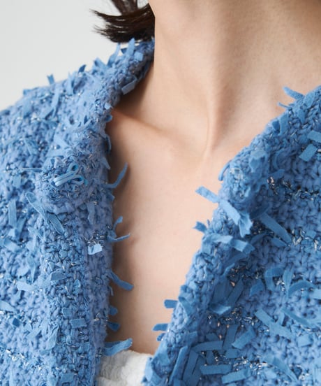 TAPE YARN KNIT JACKET