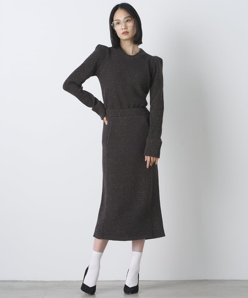 Rene♡Tweed Tight Long Skirt ♡ダークネイビーMIX Rene♡Tweed Tight