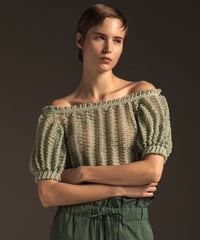 METALLIC 3D RIB　PULL OVER