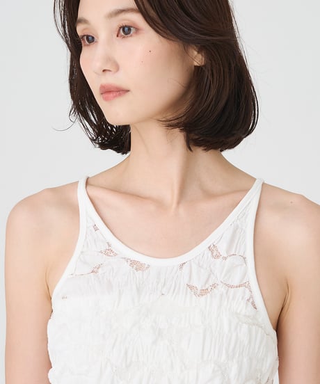 WAVE　DOT TULLE　TANK TOP