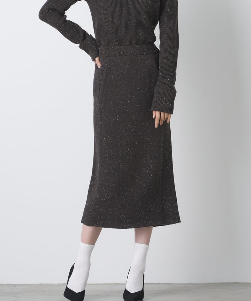 COLOR NEP TWEED SKIRT | venit