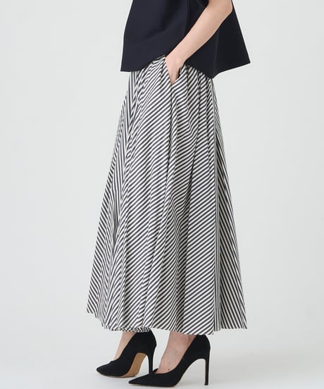 COTTON CUPRA STRIPE SKIRT