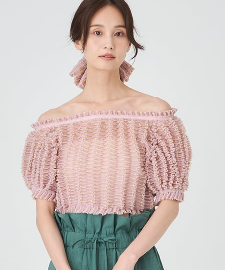 METALLIC 3D RIB　PULL OVER