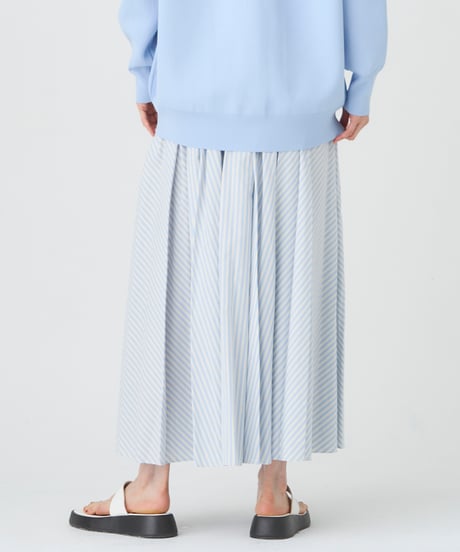 COTTON CUPRA STRIPE SKIRT