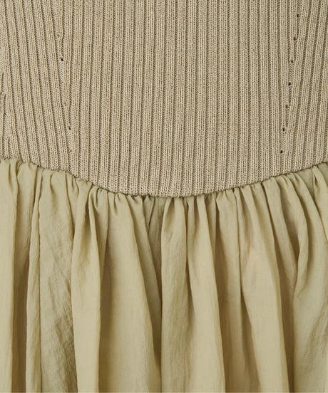 ACETATE COTTON RIB　 TUBE TOP DRESS