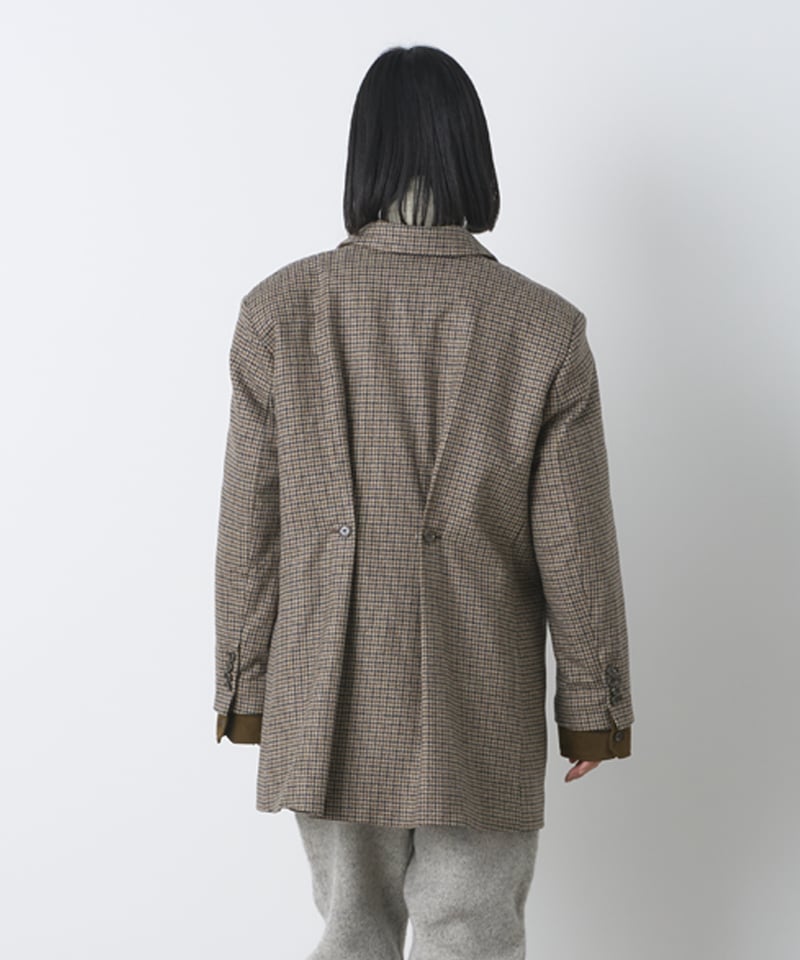 CHECK WIDE JACKET | venit