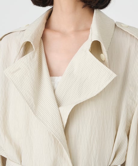 RECYCLENYLON×RAYON SHORT TRENCH COAT
