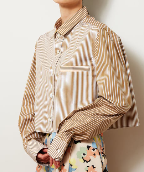CROPPED STRIPE SHIRT