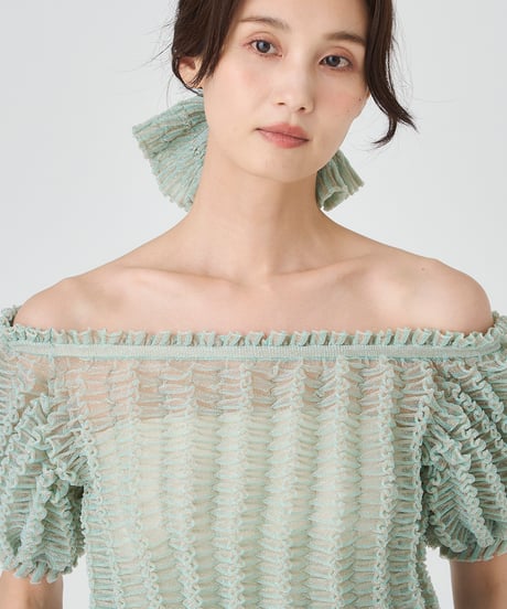 METALLIC 3D RIB　PULL OVER