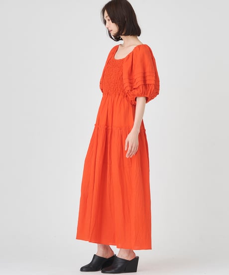 SMOCKING CHECK DRESS