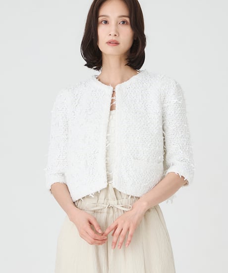 TAPE YARN KNIT JACKET