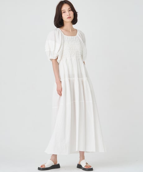SMOCKING CHECK DRESS
