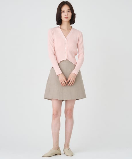 ACETATE COTTON RIB　 CARDIGAN