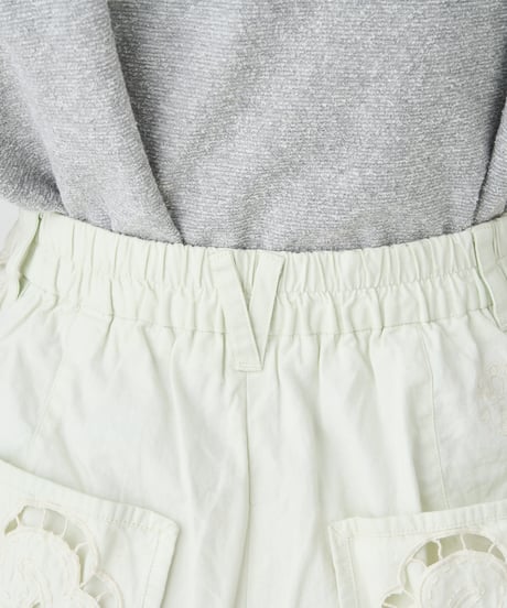 COTTON/ LINEN CUTWORK LACE EMBROIDERY PANTS