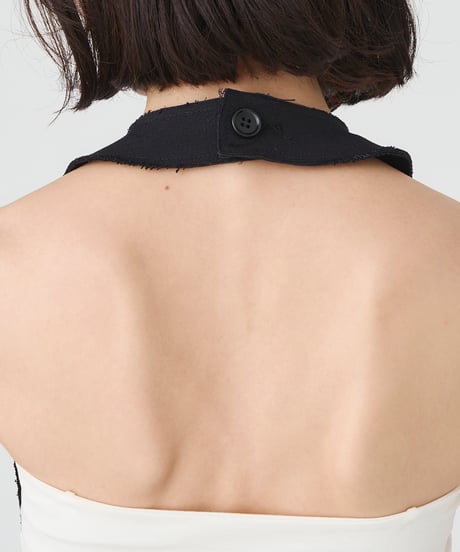 LINEN-LIKE COTTONDOUBLE WEAVE VEST