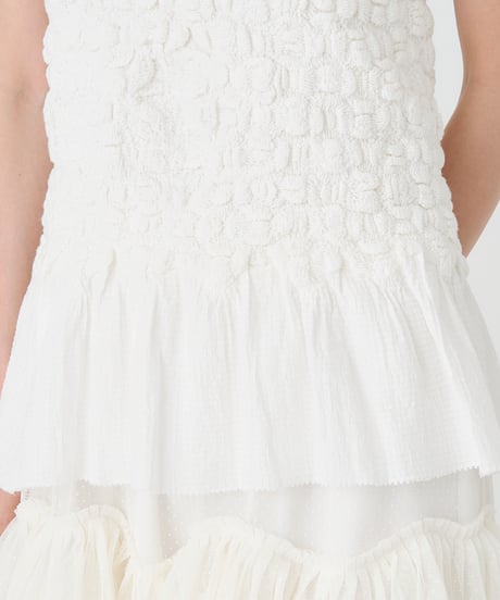 SMOCKING CHECK SKIRT