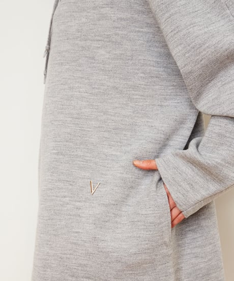 DOUBLE FACE KNIT HOODIE