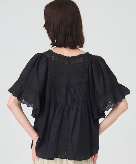 SILK COTTON LACE EMBROIDERY  BLOUSE